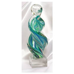  Auto Racing Trophies on Green Glass Art Trophies