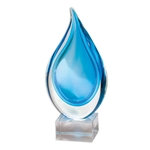 Blue Teardrop Glass Art Awards