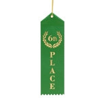 2x8" Green 6th Place Ribbons
