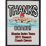 Thanks Coach Swimming Plaques