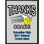 Thanks Coach Tennis Plaques