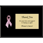 Pink "Breast Cancer" Awareness Ribbon Plaques
