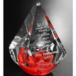 Red Quatro Pyramid Glass Art Awards