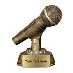 Gold Microphone Resin Trophies