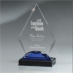 Blue Gemstone Brilliance Lucite Peak Award