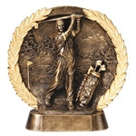 Golf Round Resin Plate Trophies