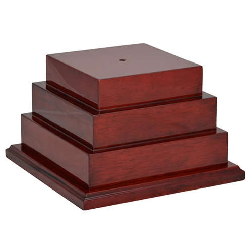 7 inch Rosewood Finish Perpetual 2-Tiered Trophy Base