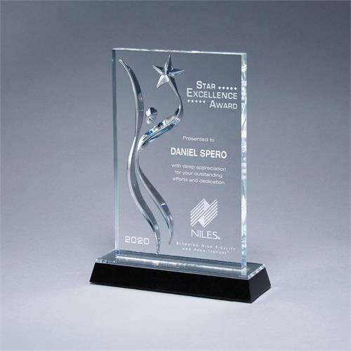 Free p&p & Engraving Fishing Acrylic Award Trophy 6.25" 