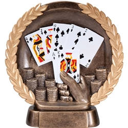 Poker Round Plate Trophies