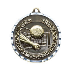 Volleyball Gold Diamond Cut Medals