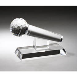 Crystal Microphone Trophy