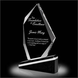 Optica Oblique Crystal Award Trophy