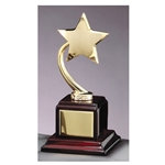 Gold Star Trophies Mounted on a Rosewood Base