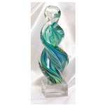 Green Glass Art Trophies