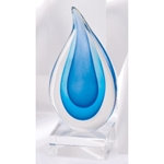 Blue Teardrop Art Glass Awards