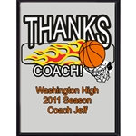 Thanks Coach Basketball Plaques