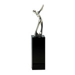 Silver Metal Golfer Premium Crystal Awards