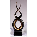 Black Twisted Glass Art Awards