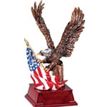 Gold Eagle with Flag Trophies