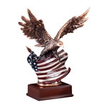 American Eagle with Flag Trophies