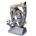 3D Star Female Soccer Resin Trophies