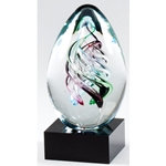 Blue, Red, and Green Twist Glass Art Awards