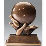 Bowling Ball and Pins Trophies