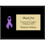 Purple Awareness Ribbon Plaques