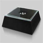 Black Mirrored Lighted Square Base