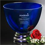 Cobalt Pedestal Bowl Award
