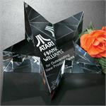 Crystal Slanted Star Paperweight Award