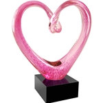 Pink Heart Glass Art Awards