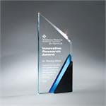 3 Tier Glass Tower Blue Award