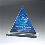 Clear Acrylic Triangle on Clear Base Large
