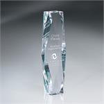 Crystal Faceted Block Tower Award