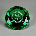 Full-Cut Green Glass Gemstone