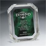 Green Diamond Carved Octagon Plaque