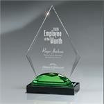Green Gemstone Brilliance Lucite Peak Award