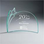 Jade Glass Star Crescent Award Trophy