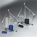 Optic Crystal Tri  Pinnacle Award