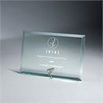 Premium Horizontal Jade Glass Tablet with Metal Stand