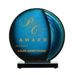 Marine Sphere Art Glass Award Trophy