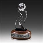 Optic Globe Crystal Trophy