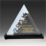 Triangular Jade Glass Award Trophy