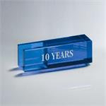 Blue Glass Bar with Silver Color
