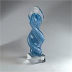 Blue Swirl Art Glass