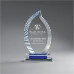 Carved Flame with Blue Accent Award
