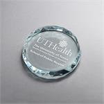 Faceted Edge Crystal Paperweight