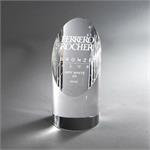 Slant Top Crystal Cylinder Award