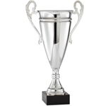 Silver Trophy Cup Made in Italy on Black Marble Base